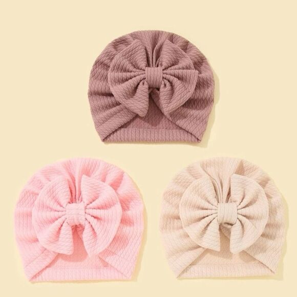 3pc Baby Bow Turban Hat - Picture 1 of 4
